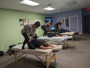 January - July 2022 Toms River Day Class practicing Thai Massage
